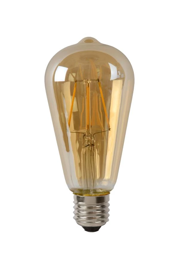 Lucide ST64 - Ampoule filament - Ø 6,4 cm - LED Dim. - E27 - 1x5W 2700K - Ambre - UIT